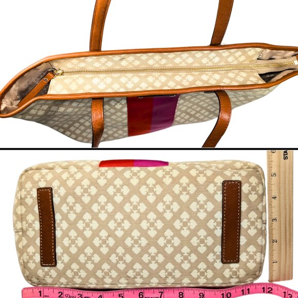 kate spade Harmony Logo Canvas Jacquard Stripe Tote - Picture 4 of 9